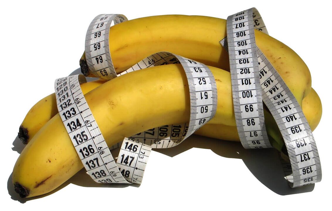 Adult penis - centimeter in bananas